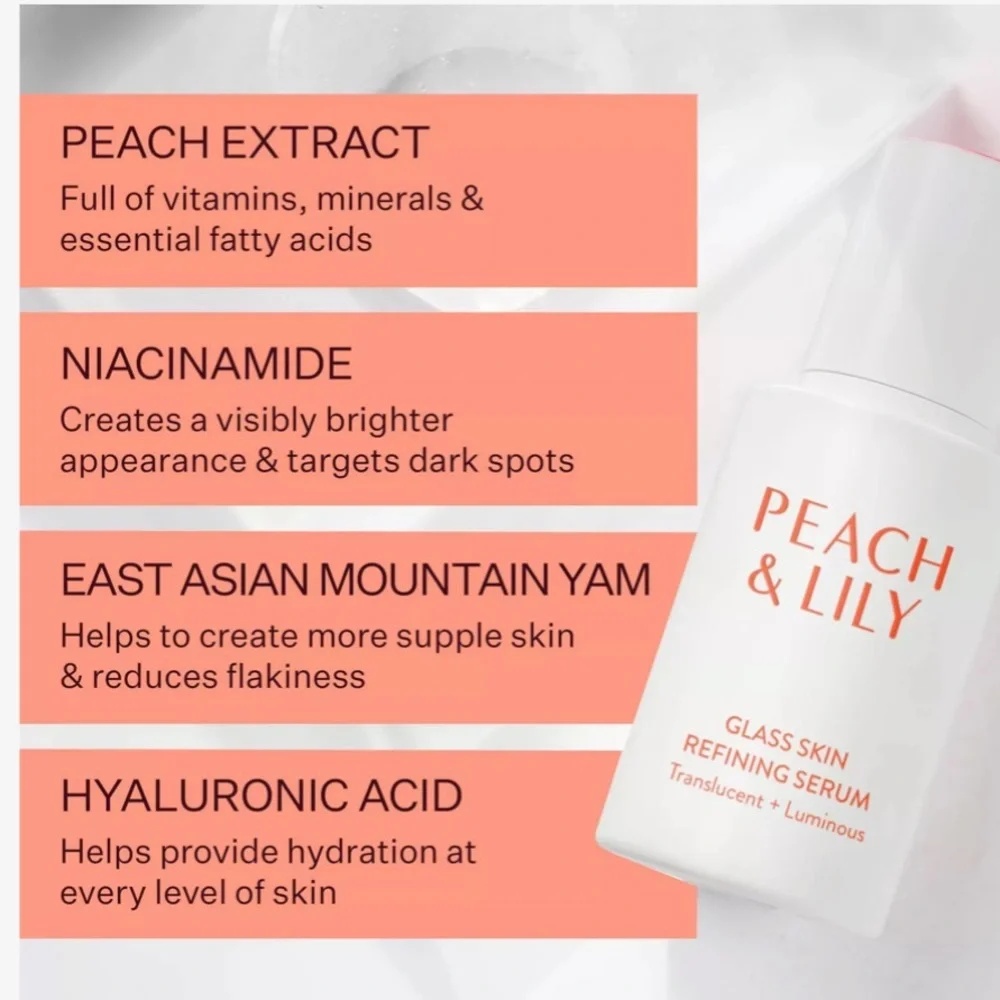 PEACH & LILY Glass Skin Refining Serum 1.35oz $39 NIB